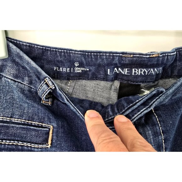 Lane Bryant Women's Flare Fit Jeans with Raw Hem Size 18 - Picture 5 of 8